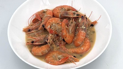Langostinos al ajillo Langostinos al ajillo