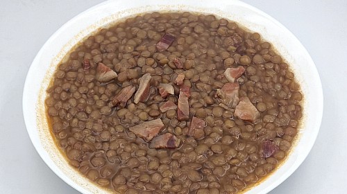Lentejas con jamón